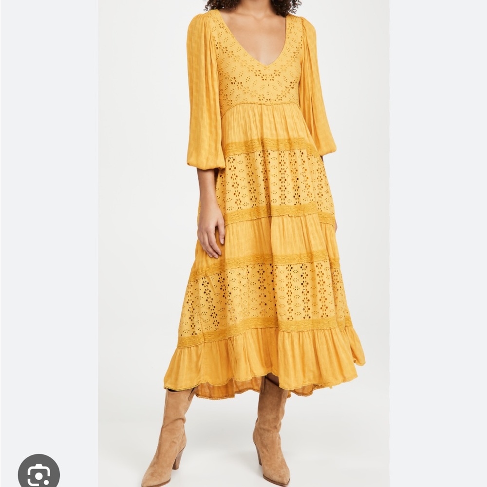 Free People Mockingbird Maxi Marigold Yellow